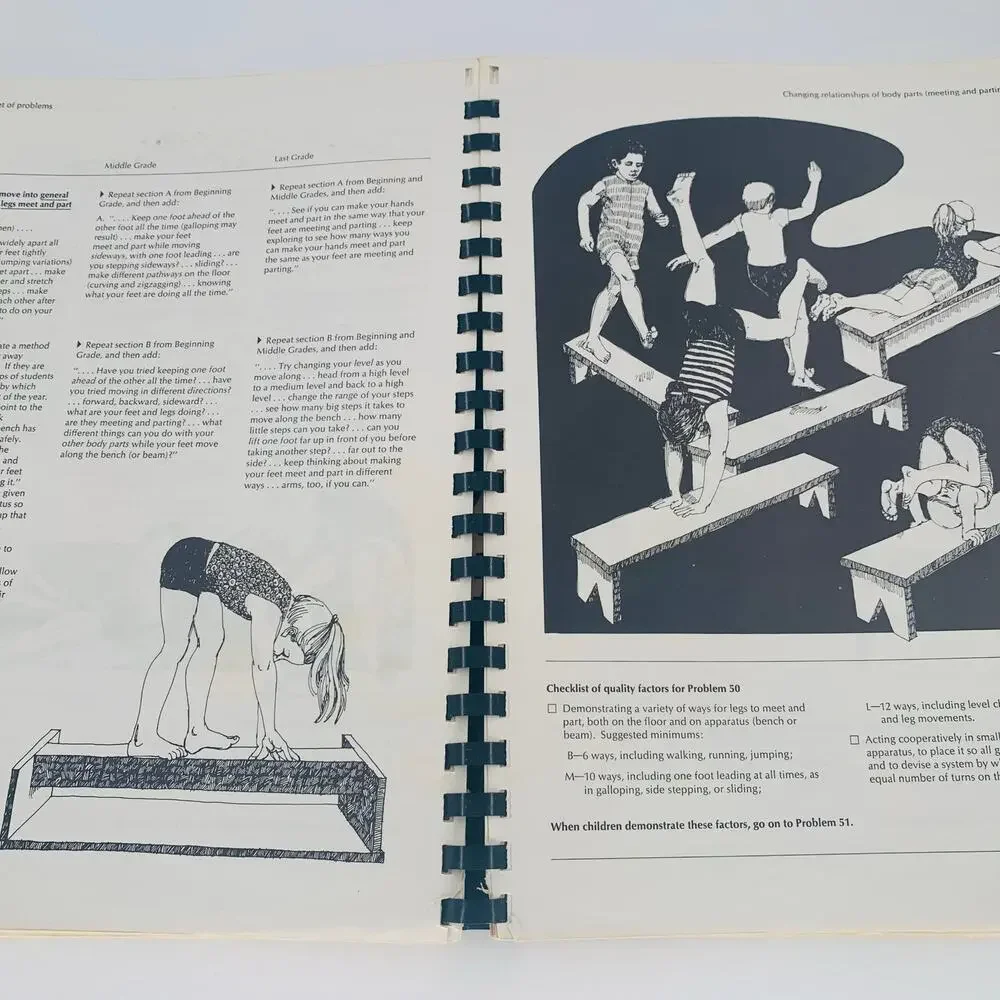 Addison Wesley Basic Movement Education For Children Teach Manual Guide Spiral
